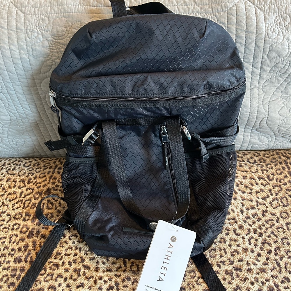 NWT Athleta Excursion Black Backpack